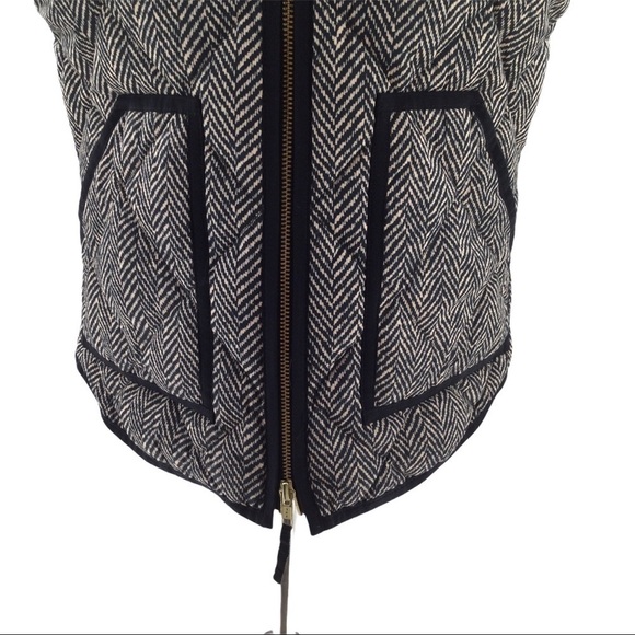 J. Crew Herringbone Quilted Vest Jacket size S - Picture 10 of 15